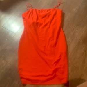 skin tight red dress